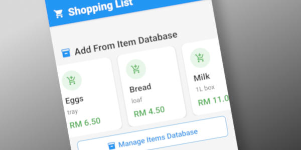 Shopping List Tracker Mobile App